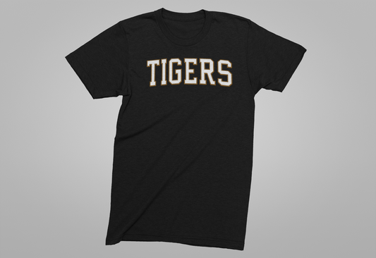 Tigers White on Red T-shirt